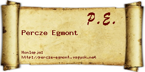 Percze Egmont névjegykártya